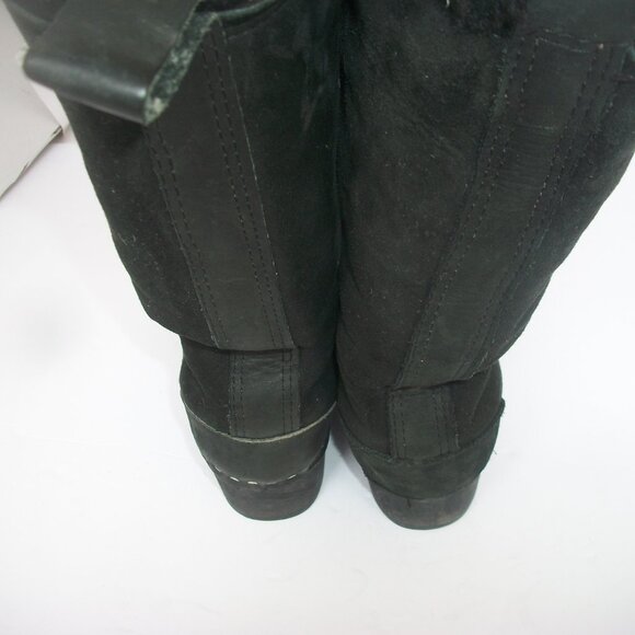 Ugglebo Sweden Handmade Nubuck& Suede Shearling-Lined Clog Boots - Picture 8 of 12